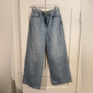 Madewell Light Blue Superwide-leg Jeans